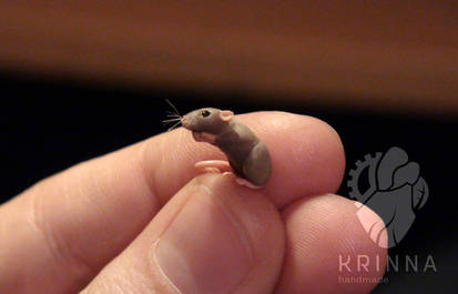 Tiny mouse from polymer clay