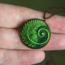 Polymer clay fern charm