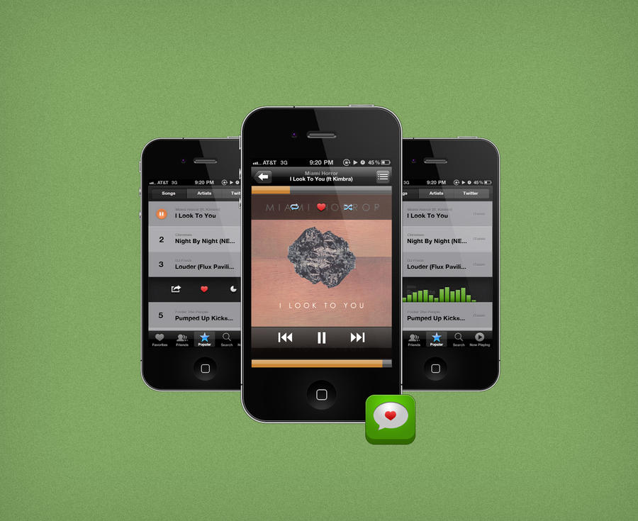 Hypem App For iPhone Mockup