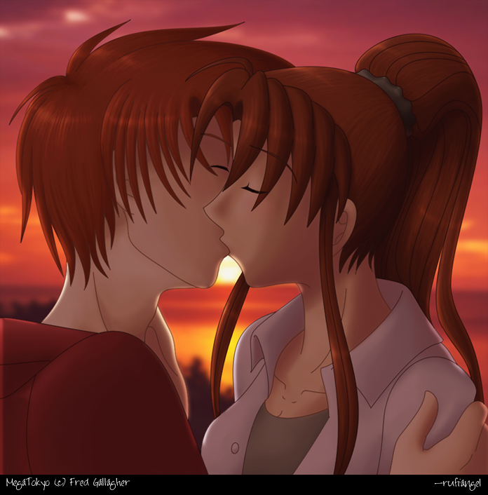 Largo and Erika Sunset Kiss