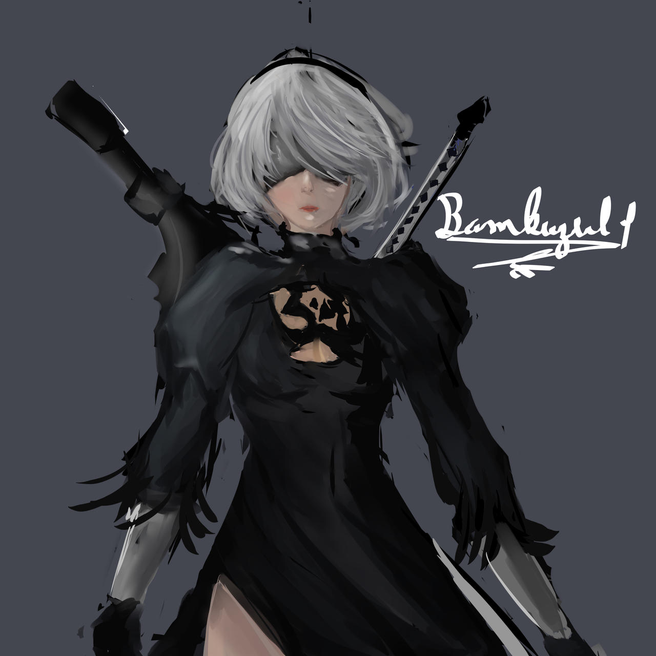 2b Nier automata Fan Art By Bambuzul On DeviantArt 2b-nier-automata-fan-art-by-bambuzul-on-deviantart