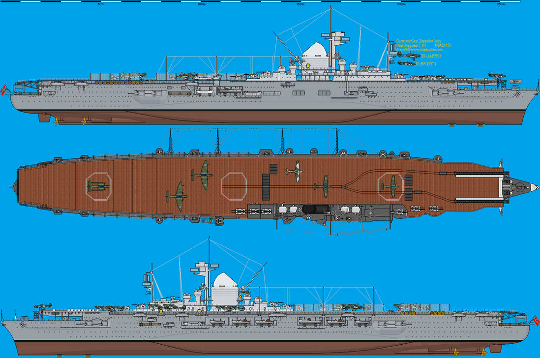 Graf Zeppelin Class K.M.S Graf Zeppelin CV1 (1943) by IJN-Yamato-BB17 ...