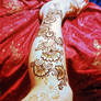 Hennaed leg