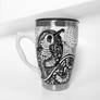 Hummingbird Henna Black and White Mug