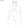 Fat Kobeni Tries Powers Clothes (sketch 2)