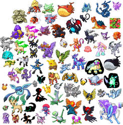 A whole lot of pokemon