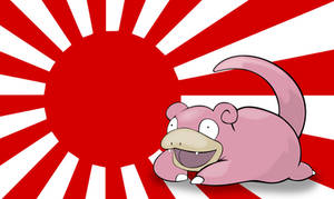 Slowpoke with Japan Flag