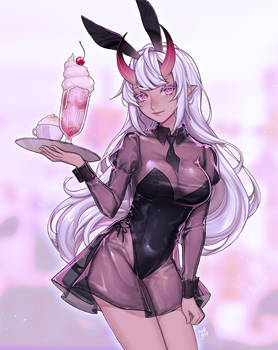 bunny/demon/waitress