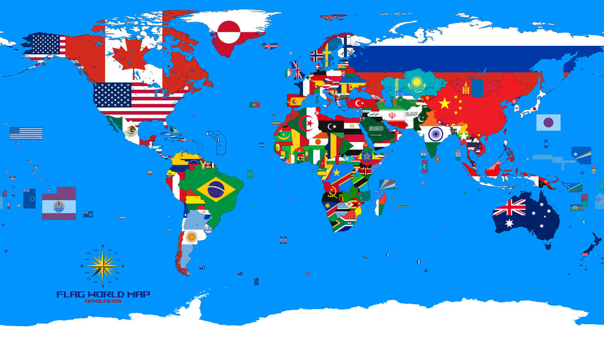 World map of flags by okwolf6705 on DeviantArt