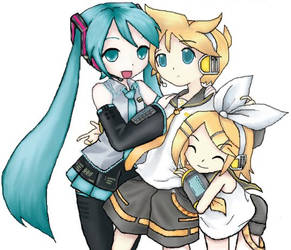 Miku, Rin and Len