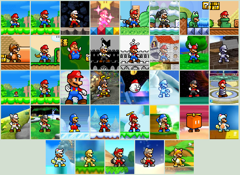 Mario ALL POWER UPS