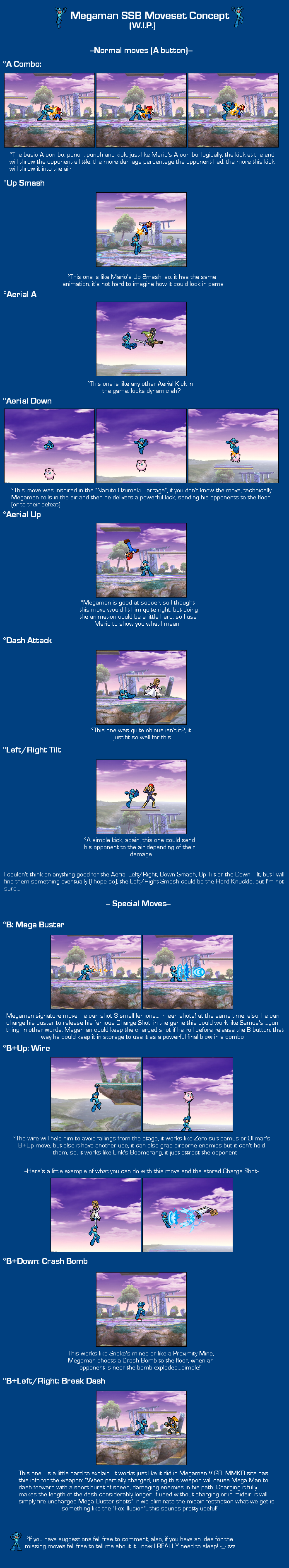 Ssb Move Set Megaman SSB Moveset concept by Gregarlink10 on DeviantArt