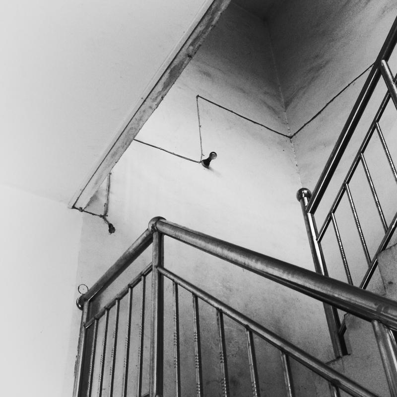The stair and the old light bulb