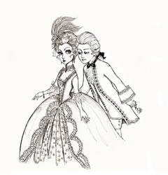 Rococo Coquette and Beau by Amritsar