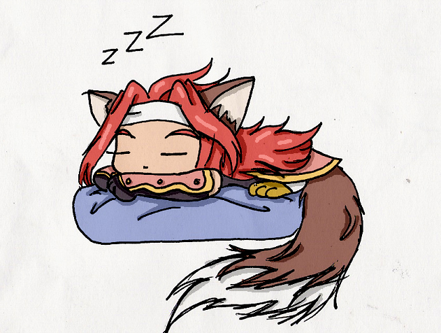 Kitsu-Neko Zelos sleepin'