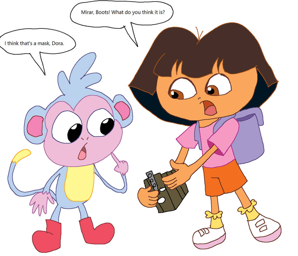 Dora Without Color Dora The Explorer Mask Of Dora The Explorer To Color