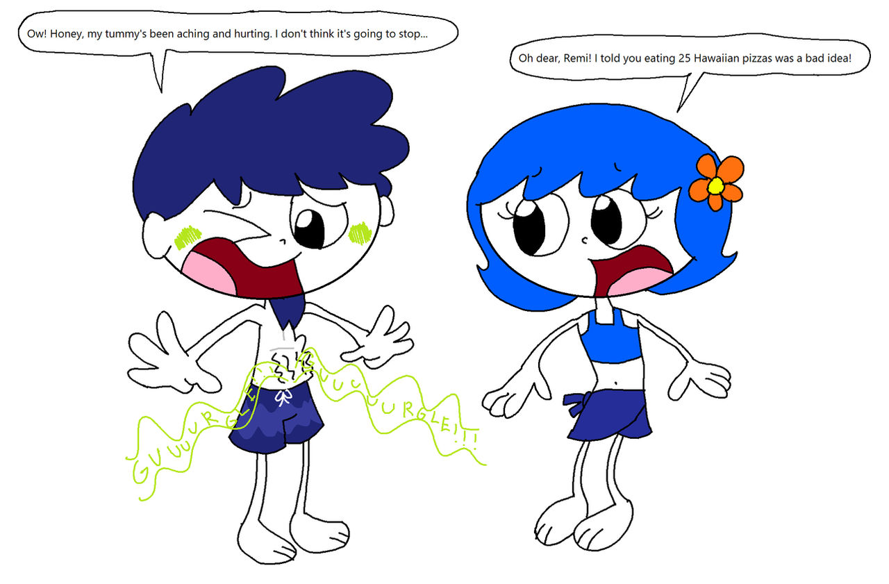 Belly Aching Remi by Lapisfan2055 on DeviantArt Belly Aching Remi by Lapisfan2055 on DeviantArt