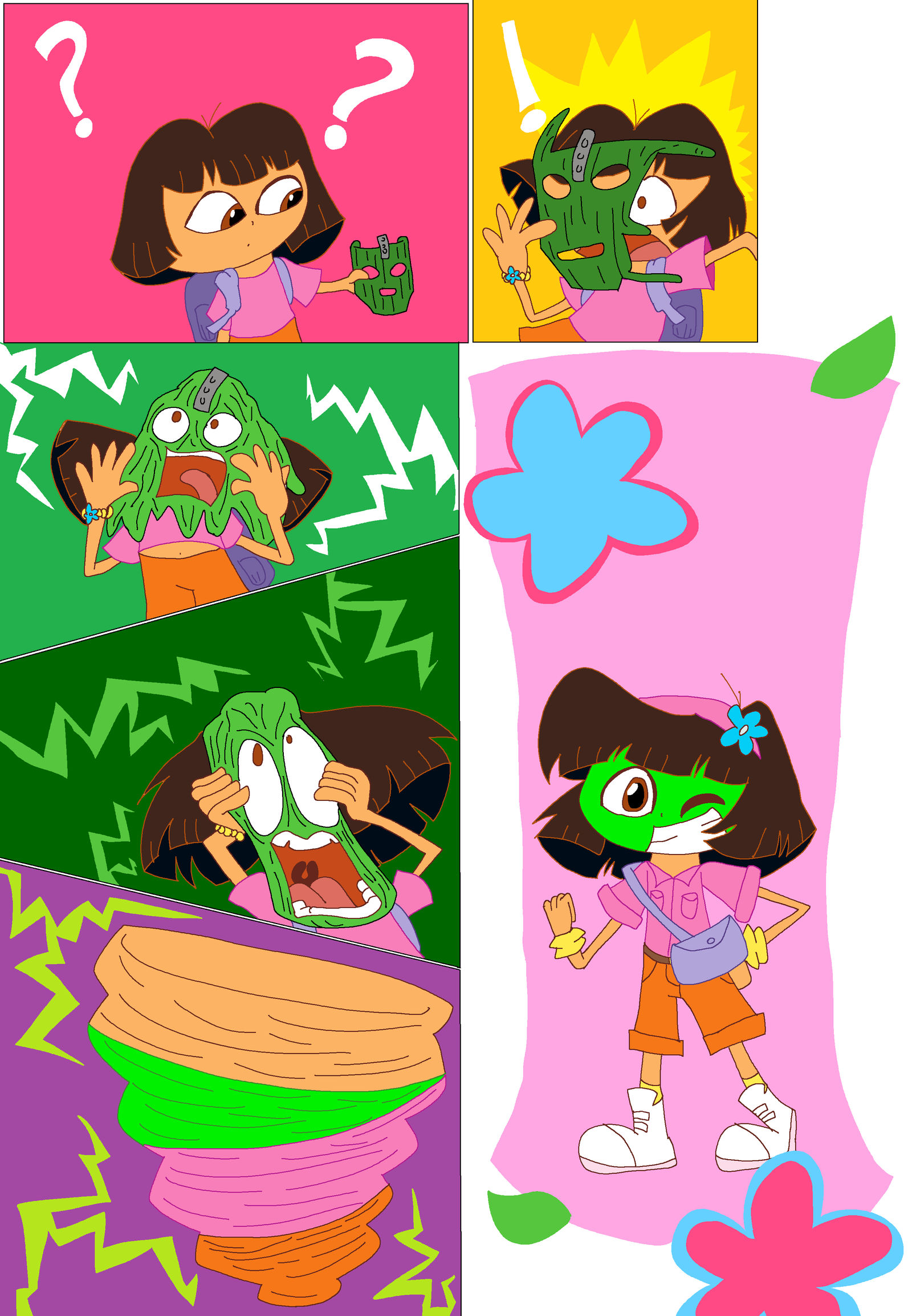 Ugly Dora Haircut Dora Mask Transformation by Lapisfan2055 on DeviantArt