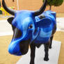 Black and Blue Cow