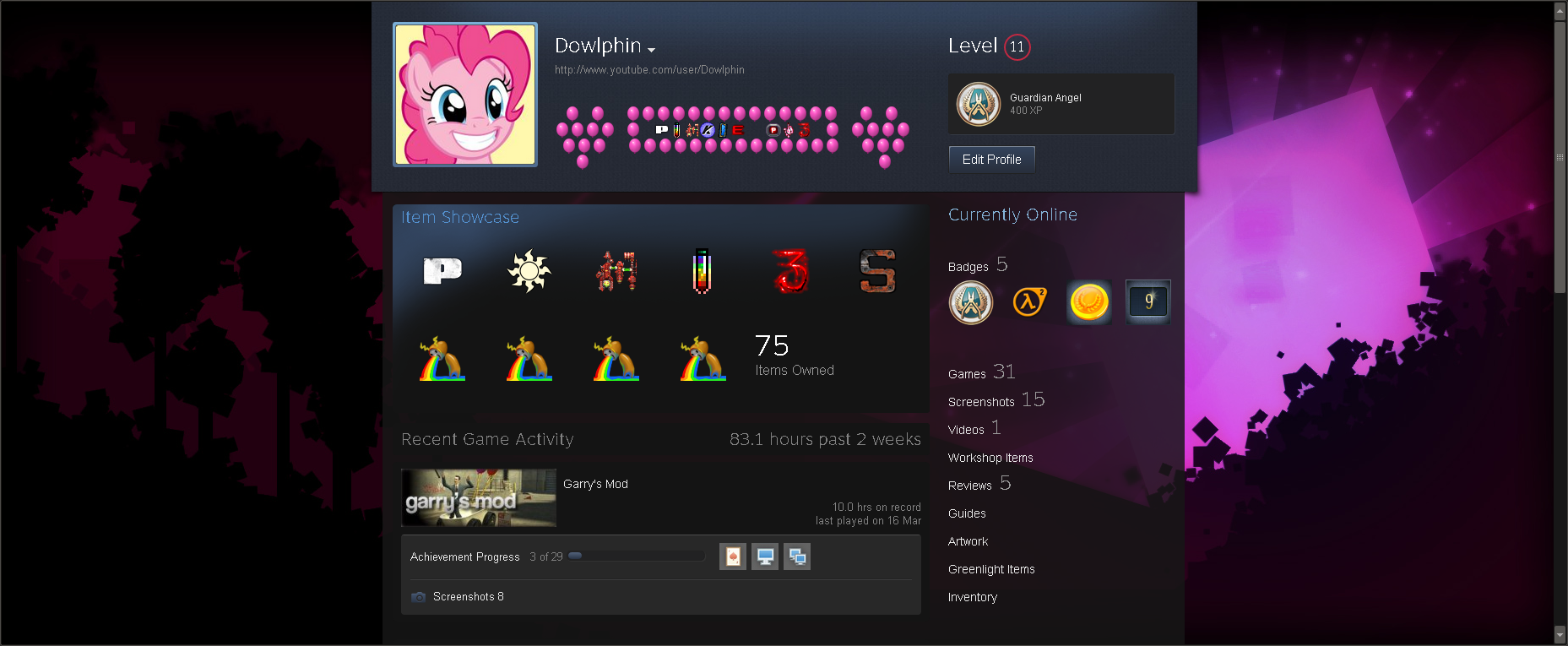 Emotional Text (Steam profile)