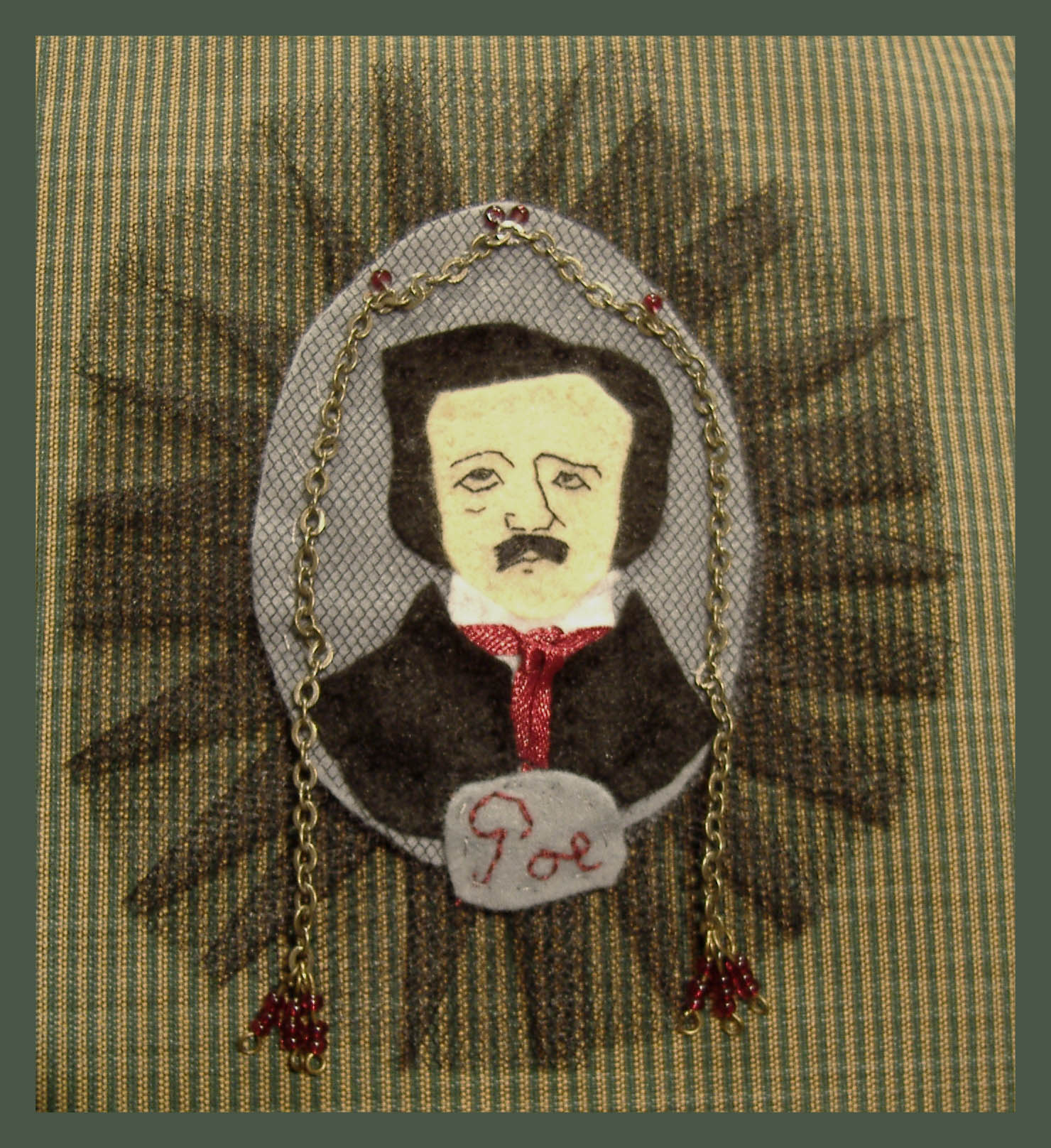 Edgar Allan Poe brooch