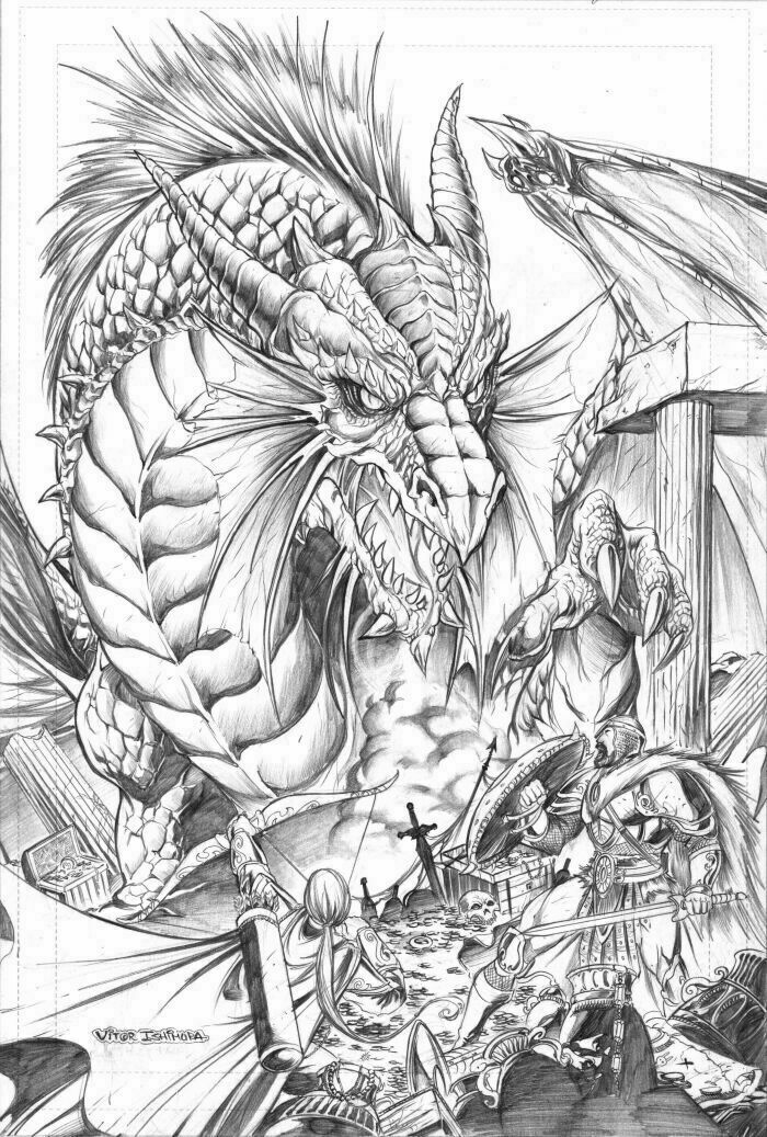 Fantasy Dragon pencil version