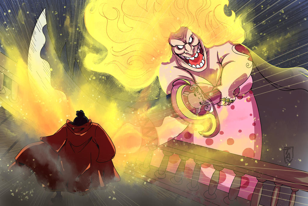 Big Mom VS Jinbe by Tay-Sokka on DeviantArt