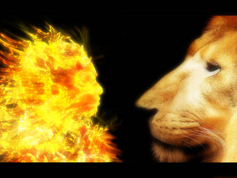 Lion and Fire Goblin