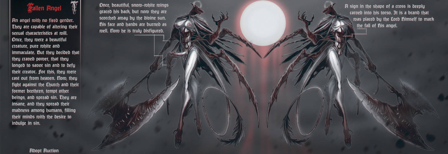 Fallen Angel Rear View FALLEN ANGEL (CLOSED) by Tripyrec on DeviantArt