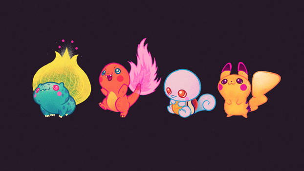 Kanto Starters Wallpaper