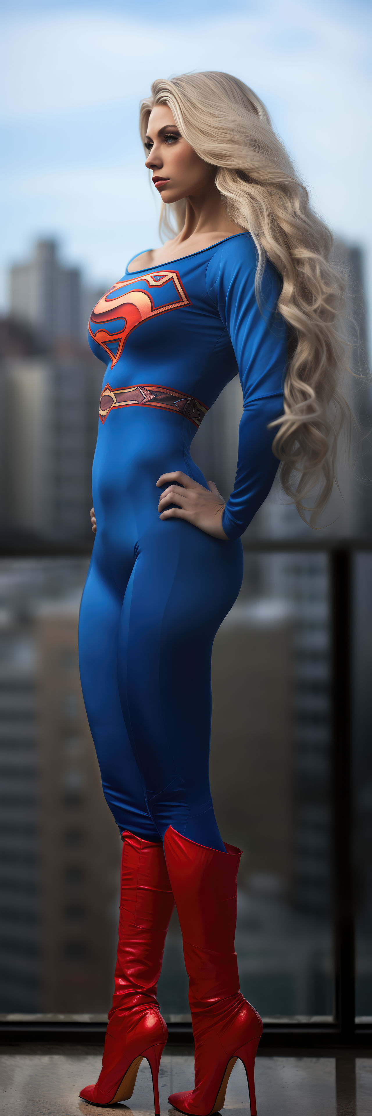 AI Supergirl Skintight bodysuit 2 by bradbarry2 on DeviantArt