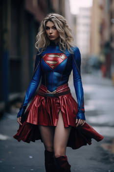AI Supergirl walking 4