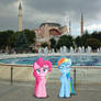 Pinkie Pie and Rainbow Dash at the Hagia Sofia