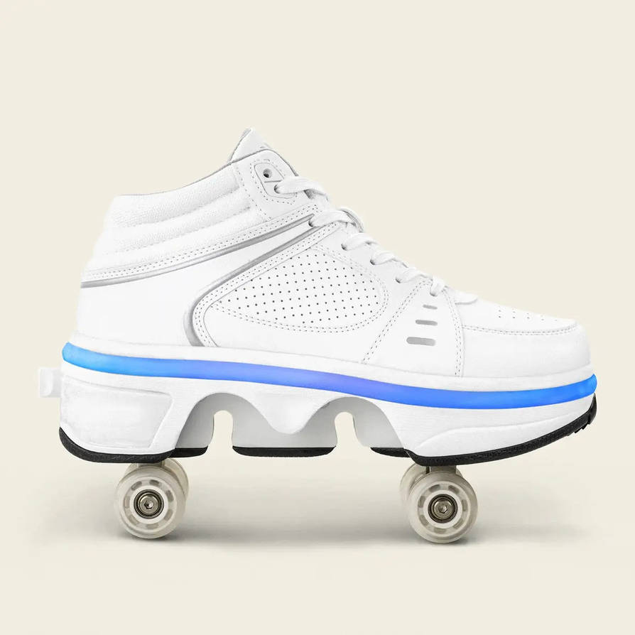 Top White Hight LED (Kid's) Skates Sneakers Roller by KixxSneakers on  DeviantArt