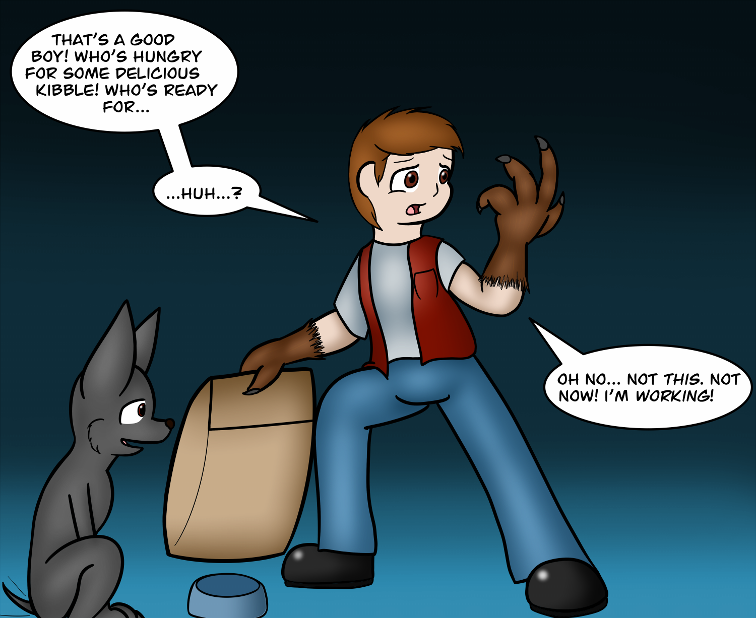 Pet Store Werewolf The Pet Store Werewolf TF Part 1/3 by Ryusuta on DeviantArt