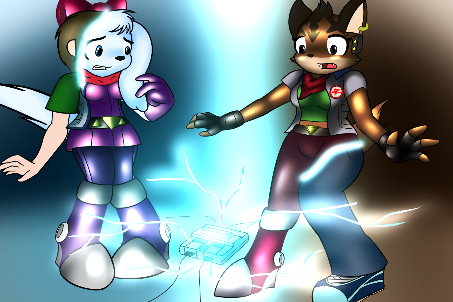 Commission - Star Fox Recruits (Miyu/Fay TF/TG)