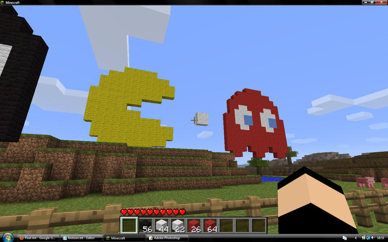 Minecraft - Pac-Man by xXRoggieXx on DeviantArt