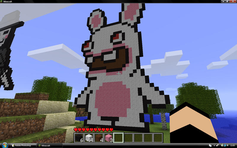Minecraft - Raving Rabbid by xXRoggieXx on DeviantArt
