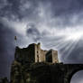 Abandoned castle and the sky