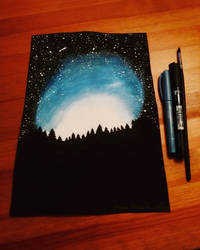 Galaxy forest art