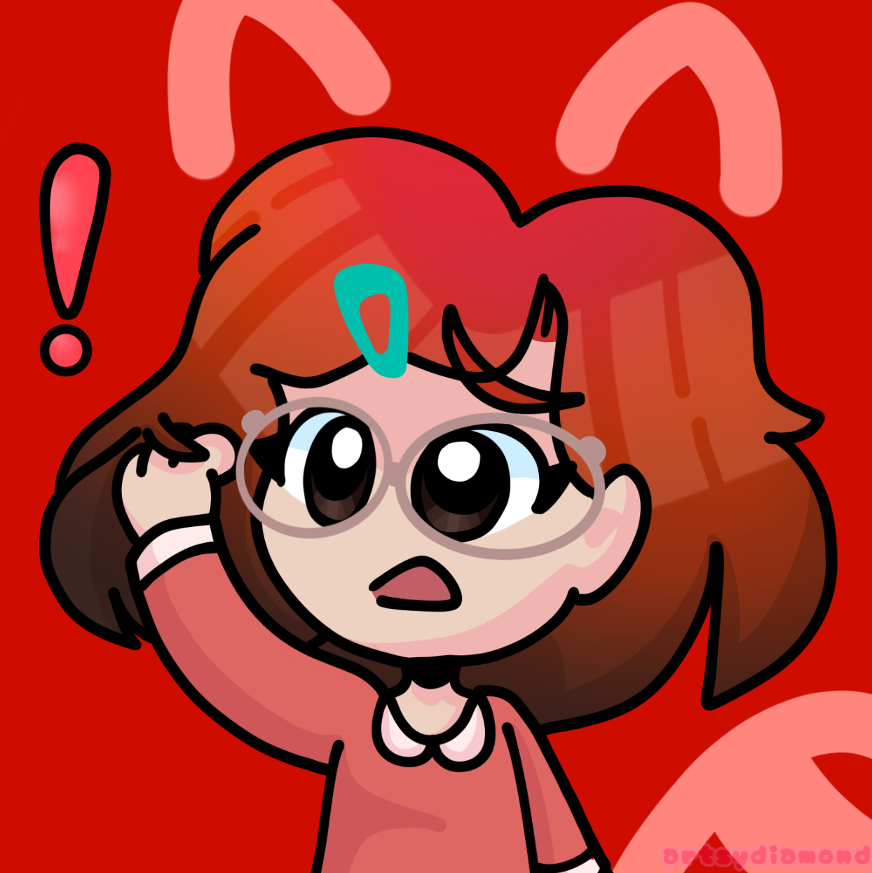 doodle of the day: *GASP* My hair! (Turning red) by ArtsyDiamond on DeviantArt doodle of the day: *GASP* My hair! (Turning red) by ArtsyDiamond on DeviantArt