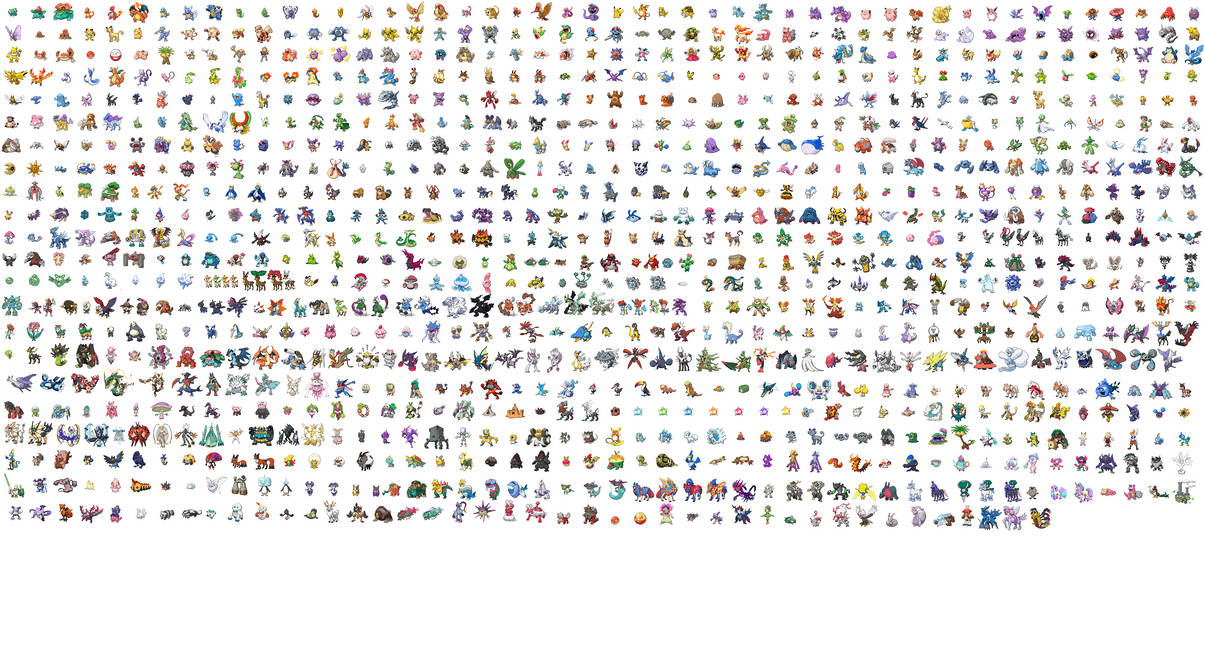 Pokemon gen 1 to 8 sprite sheet by Legolas1311 by Legolas1311 on DeviantArt