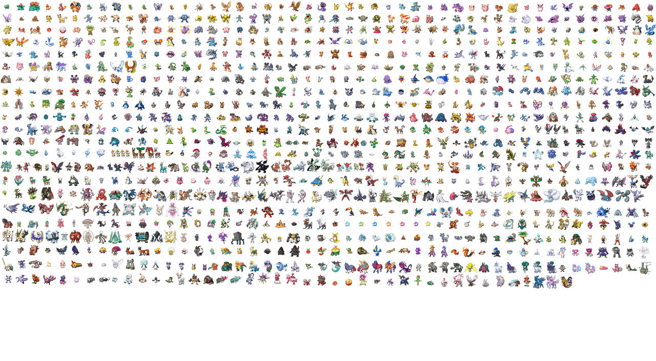 Pokemon gen 1 to 8 sprite sheet by Legolas1311 by Legolas1311 on DeviantArt
