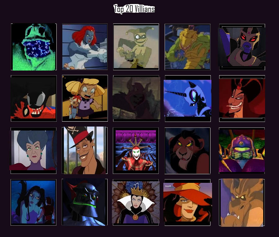 20 Cartoon Villains Pt. 2 by Shark-Demon on DeviantArt