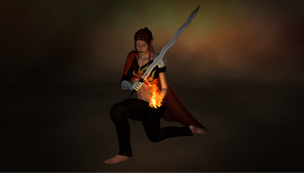 Fire Elf Kneeling 1 fixed