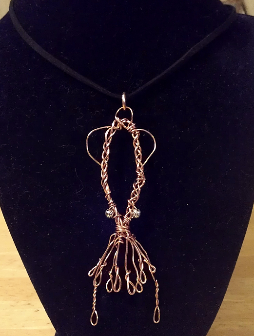 Copper Squid Necklace