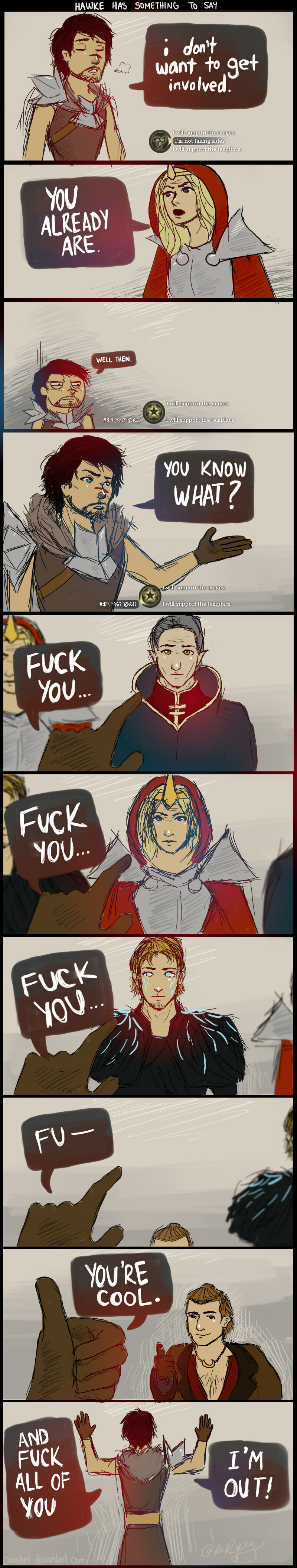 DA2: Hawke has something to say