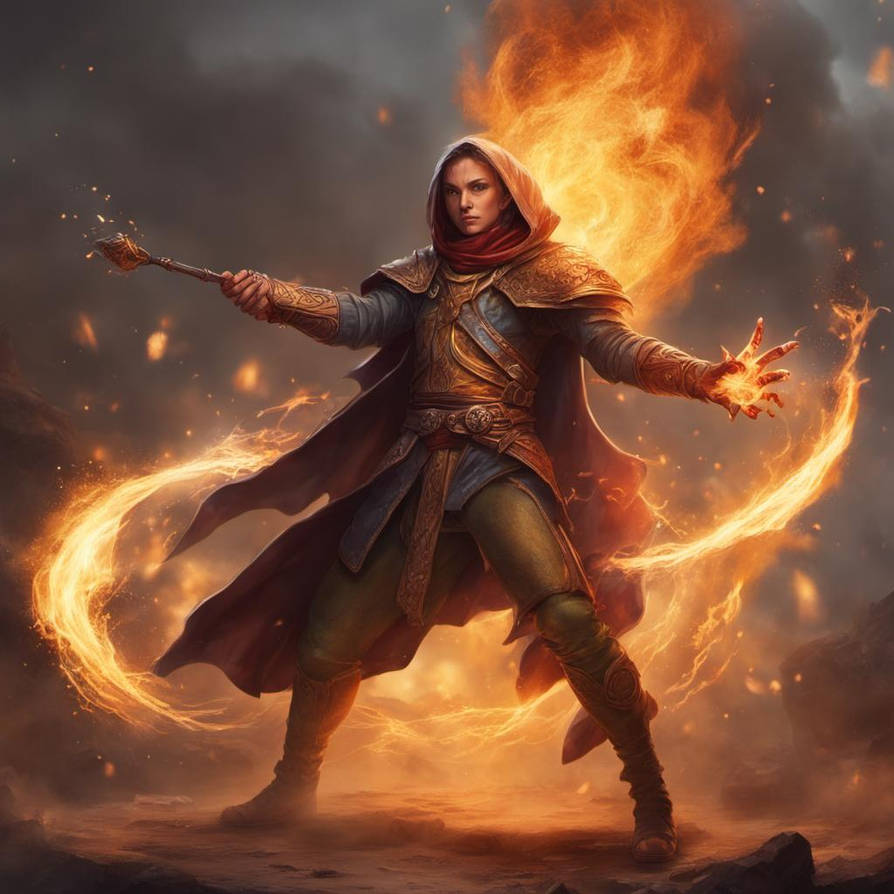 A Human Mage casting Fire magic spells by Mattnj0909 on DeviantArt