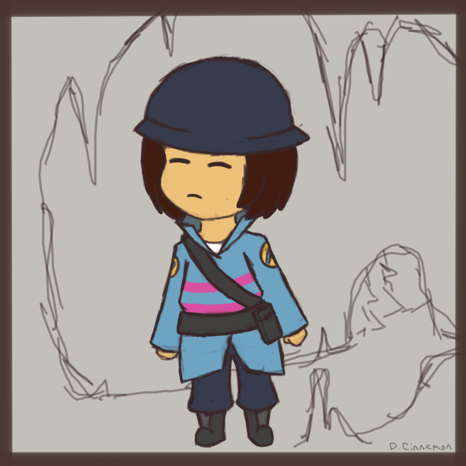 Frisk as Soldier (Undertale/TF2 crossover)