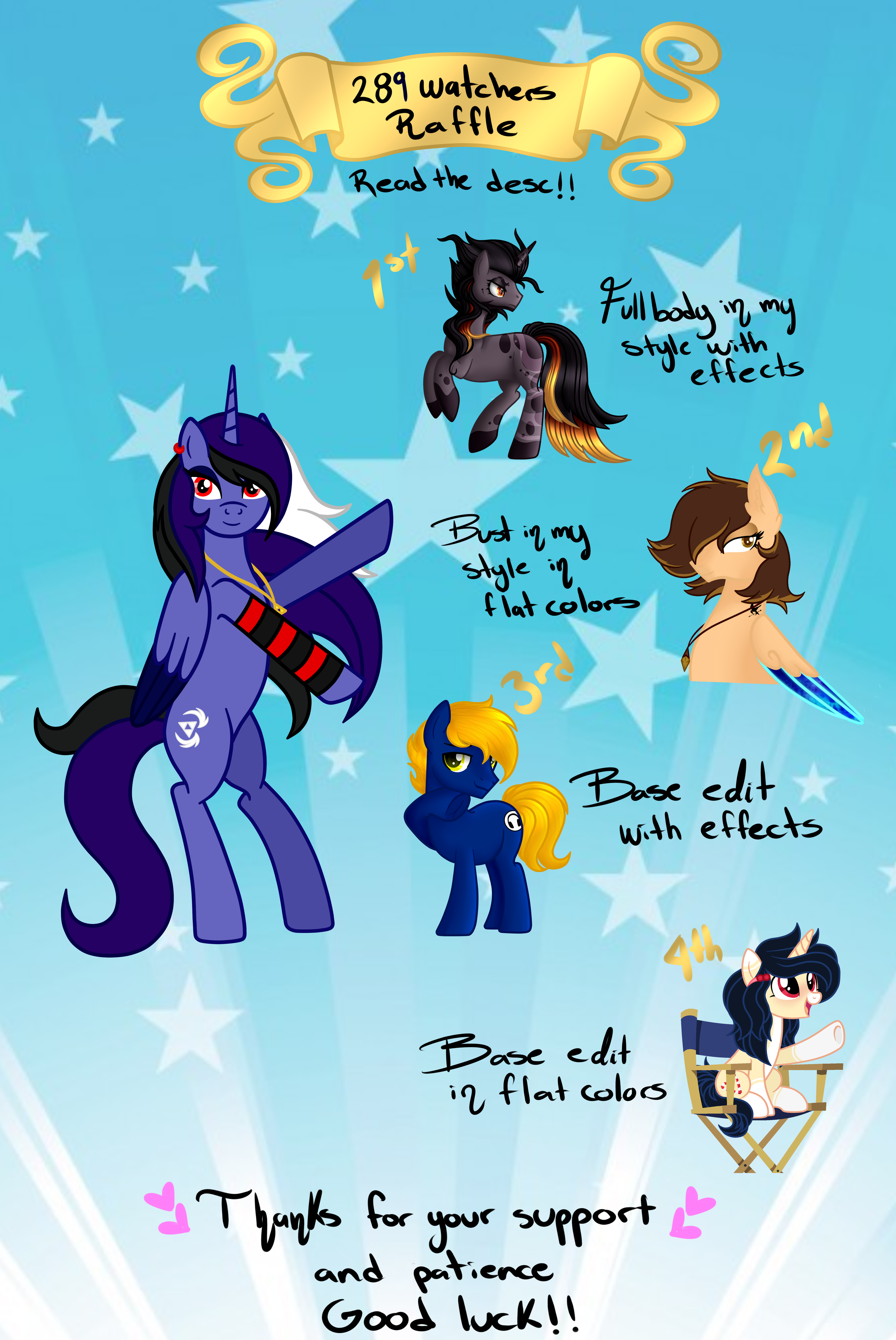 OPEN- MLP RAFFLE FOR MY 289 WATCHERS